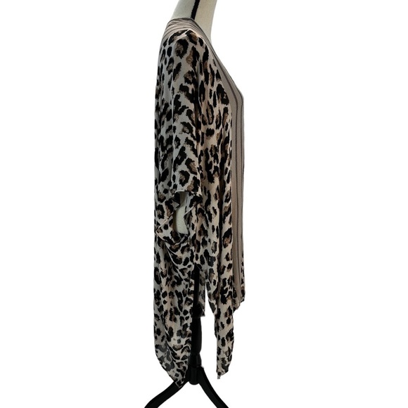 Modena Leopard Print Pool Beach Swim Coverup - Brown Tan Black - One Size - Picture 2 of 6